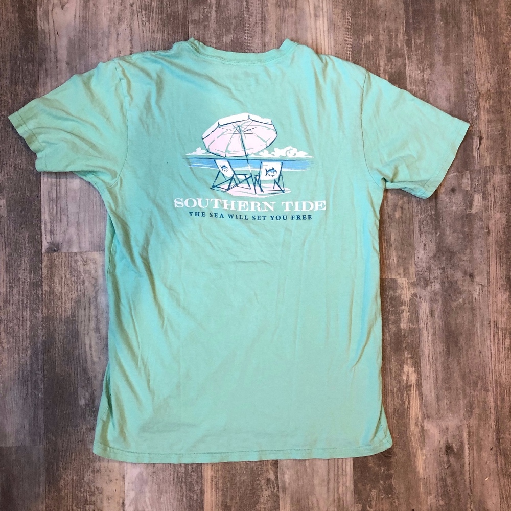 Southern Tide Short Sleeve Tee Shirt Light Green